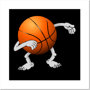 Funny dabbing basketball ball Posters and Art